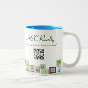 Em Dois Tons Realty de ABC do modelo da caneca de café