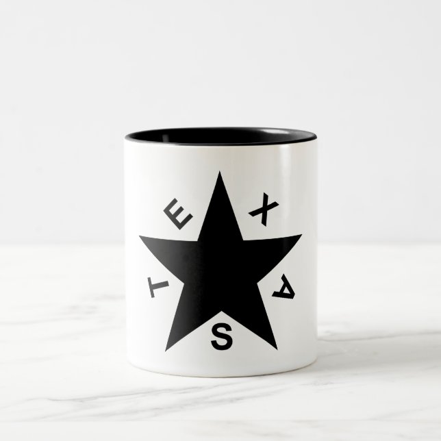 Em Dois Tons República da caneca de café de Texas (Centro)