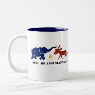 EM DOIS TONS REPUBLICANO PADRÃO DA CANECA DE CAFÉ DOS AIRBAGS
