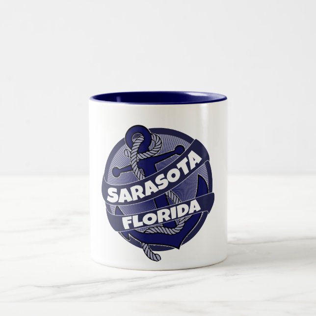 Em Dois Tons Sarasota Flórida, caneca de café (Centro)