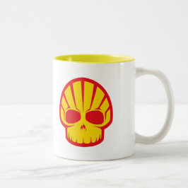 Em Dois Tons "Shelly caneca de café do crânio"