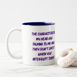 Em Dois Tons Shhh! Personagens Falando - Caneca de Café Engraça