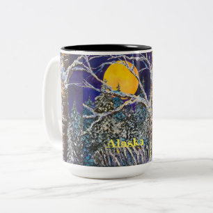 Em Dois Tons Solstice Moon 15oz ALASKA caneca de café de duas