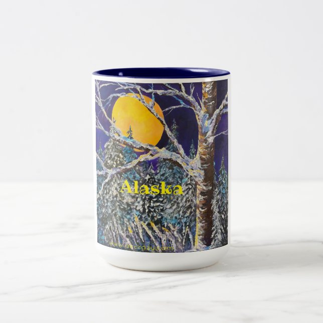 Em Dois Tons Solstice Moon 15oz ALASKA caneca de café de duas t (Centro)