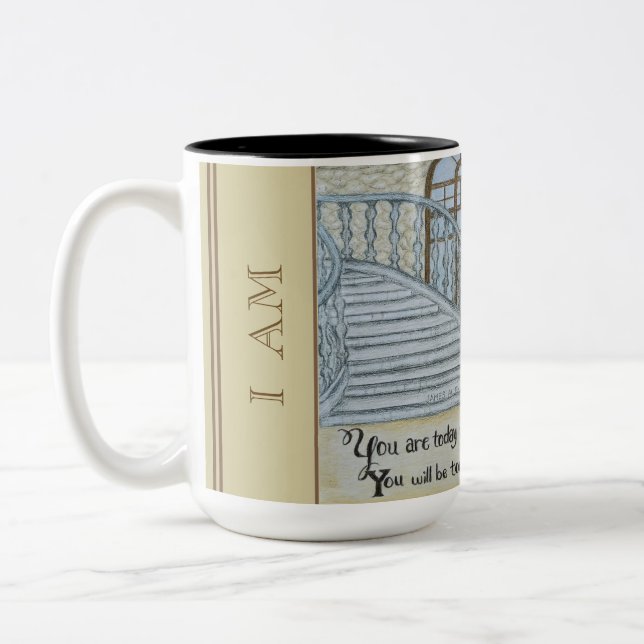 Em Dois Tons Sou Otimista - Caneca de Café (Esquerda)