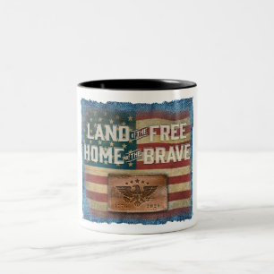 Em Dois Tons Terra dos Livres - Caneca de Café