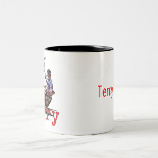 Em Dois Tons Terry que compete a caneca de café
