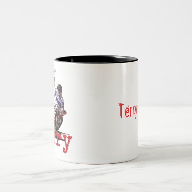 Em Dois Tons Terry que compete a caneca de café (Centro)