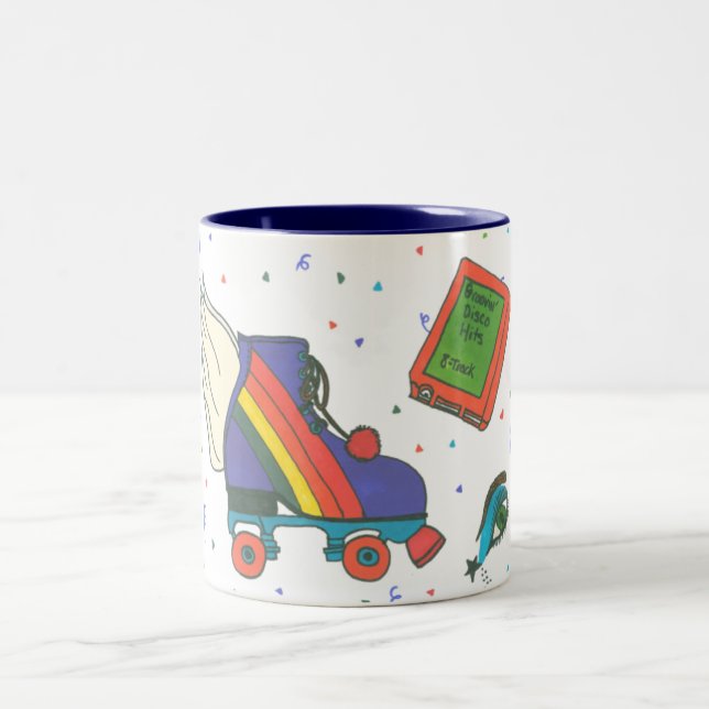 Em Dois Tons Totalmente caneca de café de Rollerskate dos (Centro)