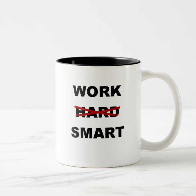 Em Dois Tons Trabalho Smart - caneca de café inspirada (Direita)