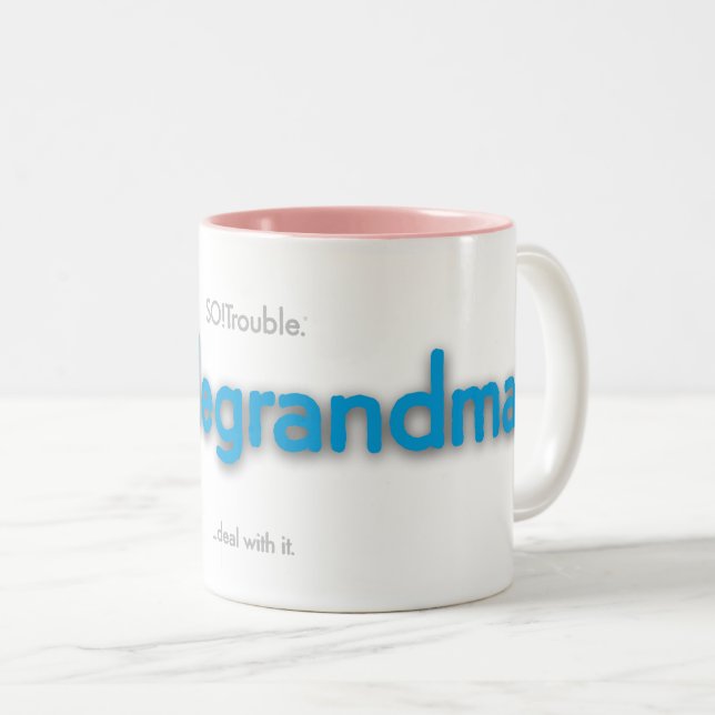 Em Dois Tons tromblegrandma! Caneca de café de duas tonalidades (Frente Esquerda)