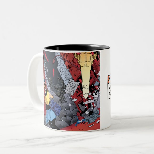 Em Dois Tons Tudo Vai Ficar Bem, caneca de café V2 (Frente Esquerda)