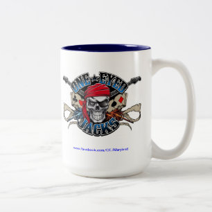Em Dois Tons Uma caneca de café Eyed dos jaques