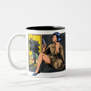 Em Dois Tons Velda. Caneca de café do detetive