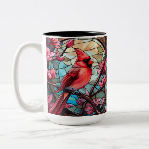 Em Dois Tons Vidro escondido Cardeal Duas caneca de café tonifi