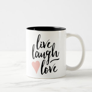 Em Dois Tons Vive a caneca de café do amor do riso