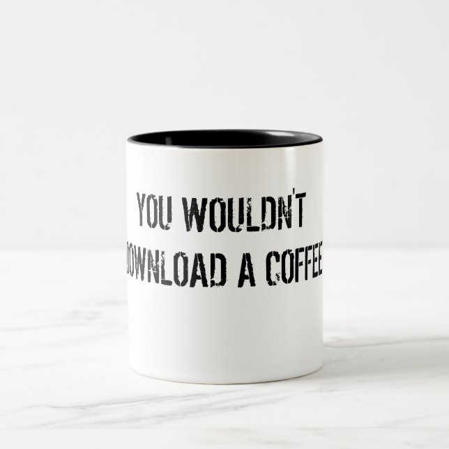 Em Dois Tons Você não transferiria uma caneca de café (Centro)