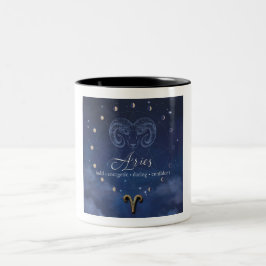 Em Dois Tons Zodíaco - Áries - Caneca de Café