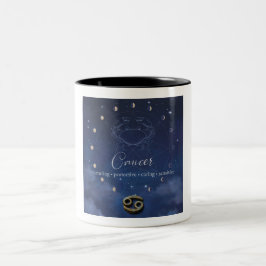Em Dois Tons Zodíaco - Câncer - Caneca de Café