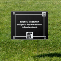 Em Fauci confiamos - sinal de ferro com atitude