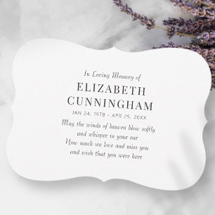 Em Memória Amante Memorial Simples Saudação Modern