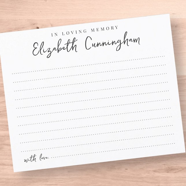 Em Memória Amorosa Moderno Simples Comparecimento  (Criador carregado)