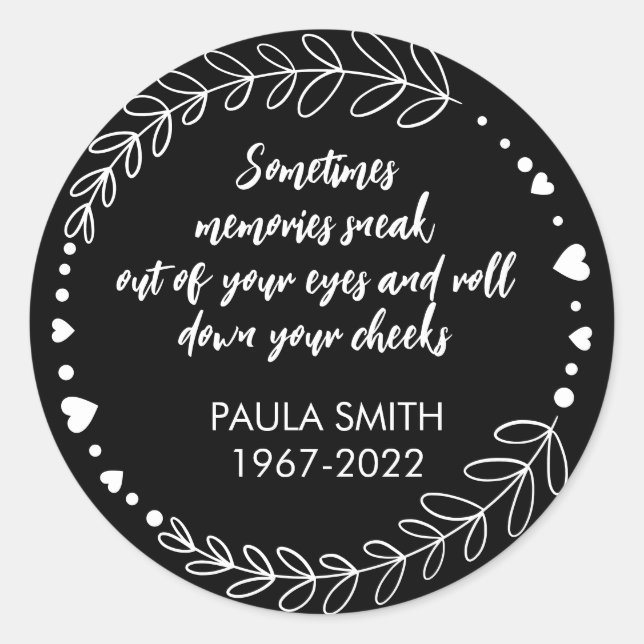 Em memória de adesivos de tecidos (Frente)