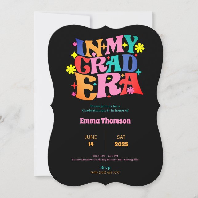 Em Meus Convites De Graduação Na Era Da Graduação (Frente)