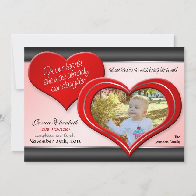 Em Nossos Corações - Anúncios de Adoção do Coração (Frente)