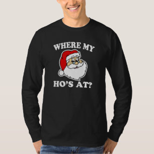 Em onde meu Ho? camisa engraçada do Natal do papa