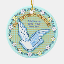 Em ornamentos personalizados do Loving Memory Memo