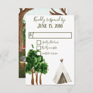 Em Placas RSVP Da Floresta