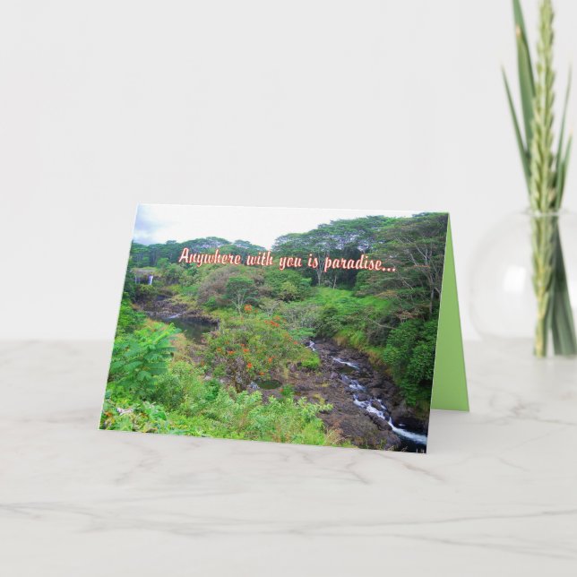Em Qualquer Lugar Com Você É O Cartão De Paraíso (Frente)
