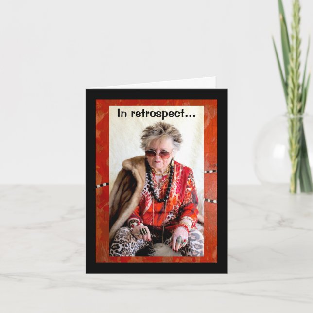 Em retrospectiva, algo sobre o cartão (Frente)