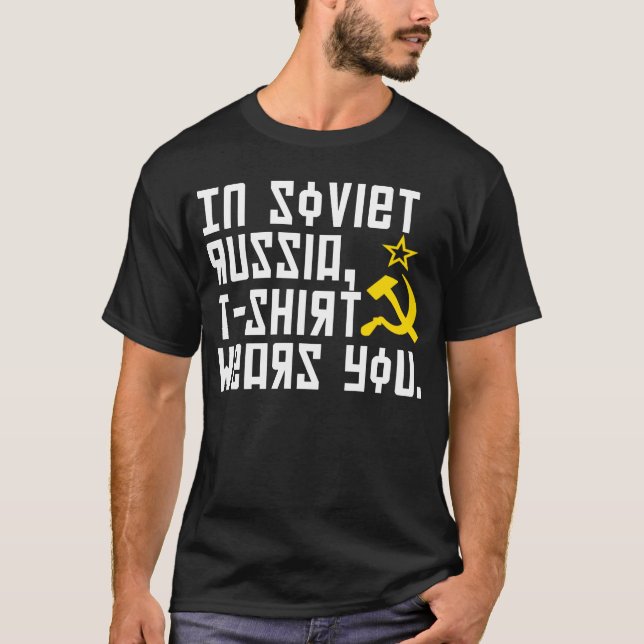 Em Rússia soviética o Tshirt vestir-lo camisa (Frente)