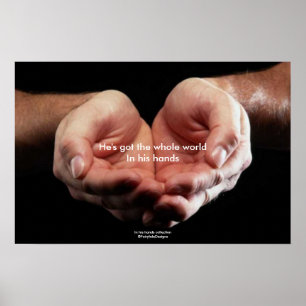 Em seu poster das mãos