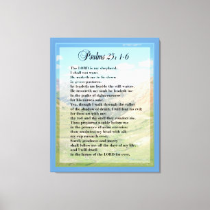 Em Tela 23:1 do salmo - impressão de 6 escrituras