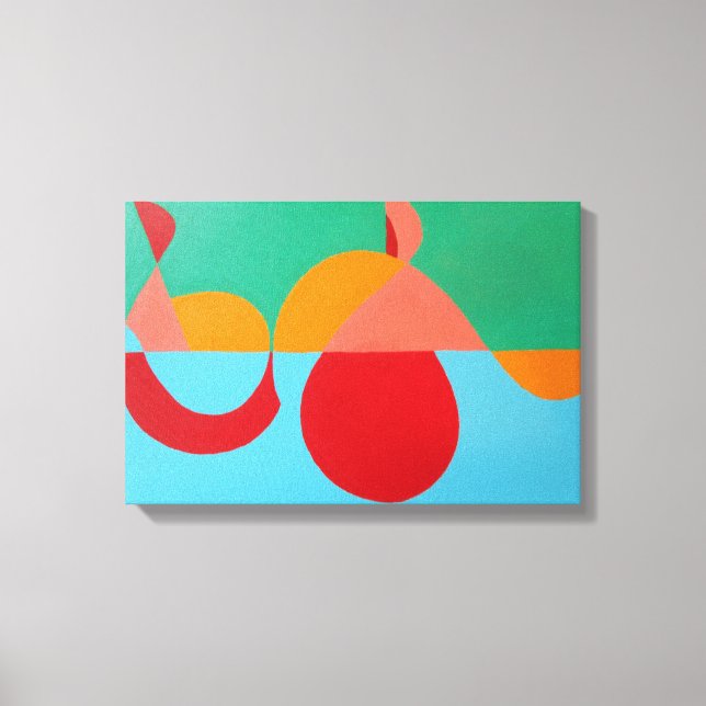Em Tela A Impressão de Arte Moderna da Chave de Sol Laranj (Frente)