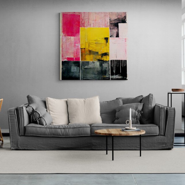 Em Tela Abstrato pintando "O Meer do Fogo". Impressão de t (Criador carregado)