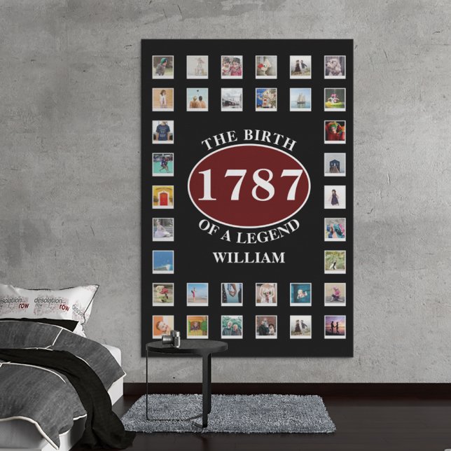 Em Tela Adicionar Nome Ano E Fotografias Impressão de Aniv (Criador carregado)