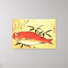Em Tela Akodai - Impressão de Peixe Japonês Colorido de Hi