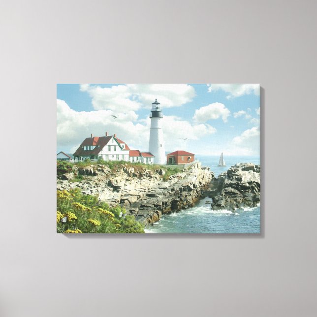 Em Tela Alan Giana "Portland Head Light" - Impressão de te (Frente)