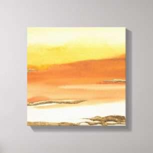 Em Tela Âmbar dourado mim impressão do abstrato v2