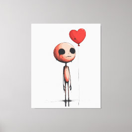 Em Tela Amor perdido - Impressão de Arte Surreal Escura