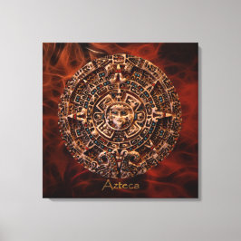 Em Tela AZTECA ~ Mayan - Aztec Sun Calender Art Impressão