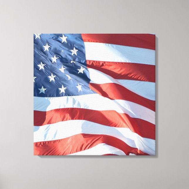 Em Tela Bandeira Americana - Uma Impressão de Arte Bela Pa (Frente)