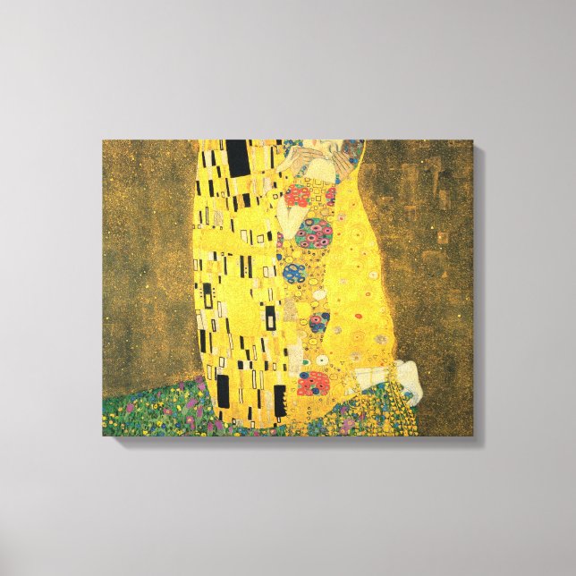 Em Tela Beijo - Impressão Gustav Klimt (Frente)
