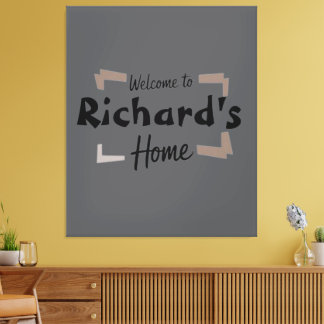 Em Tela bem-vindo à impressão personalizada da família de 