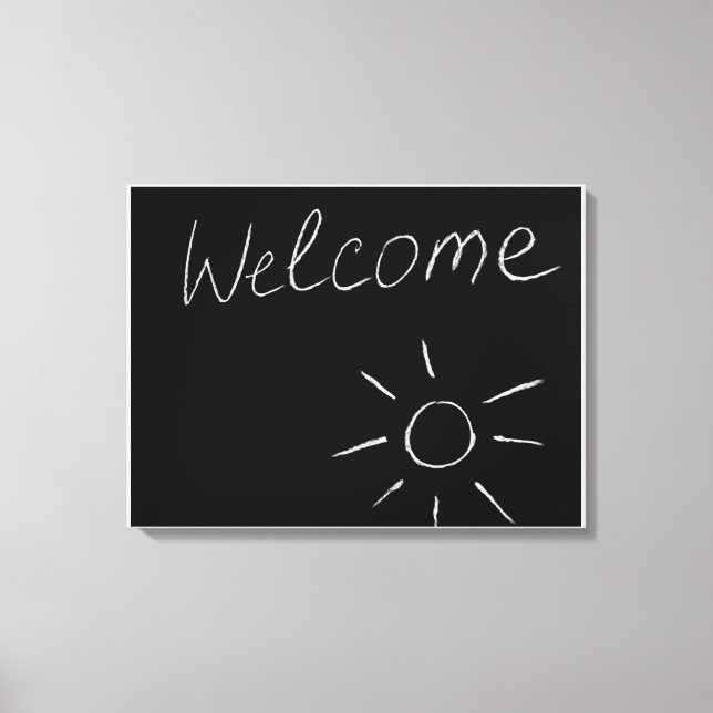 Em Tela "Bem-vindo" Arte de Muro de Impressão de Telas Est (Frente)