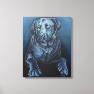 Em Tela Black Labrador Art Impressão English Retriever Imp